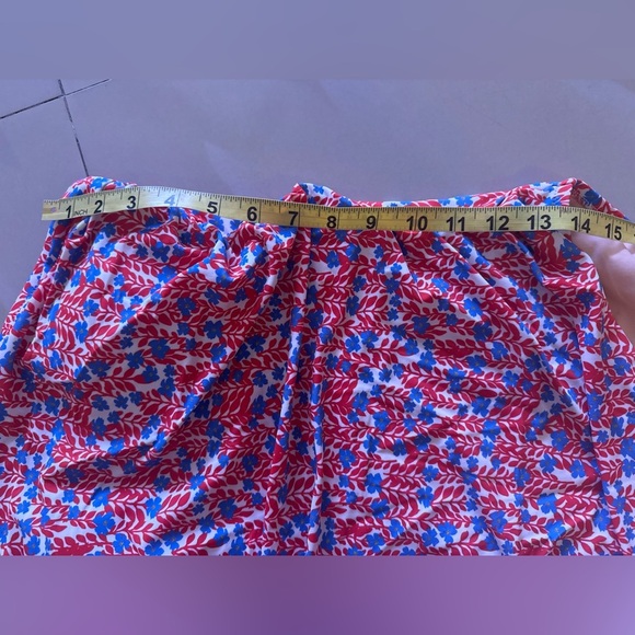 J Crew Factory Pink Floral Printed Strapless One Piece Swimsuit Womens Size M - Picture 10 of 16